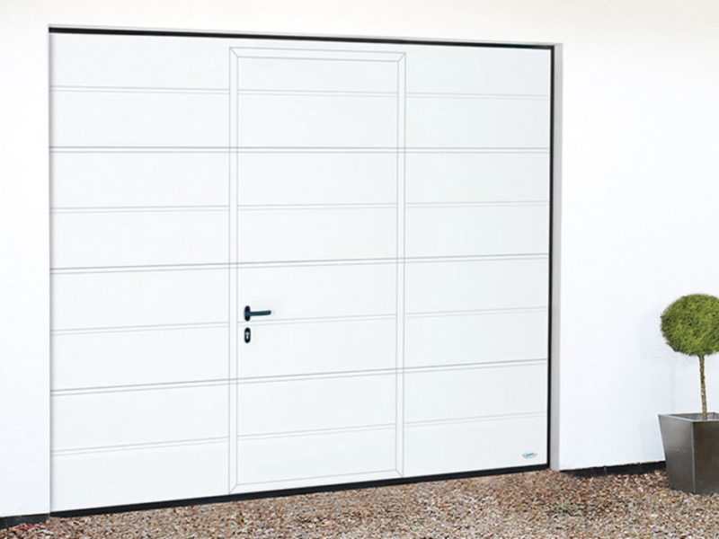 White garage door